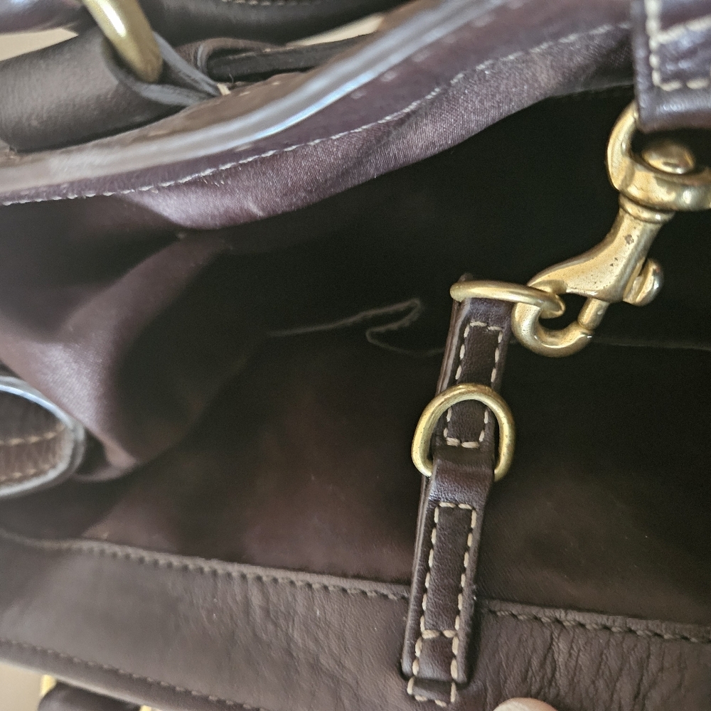 Coach Bag 10214~Hampton~Brown Pebbled Leather Shoulder Bag - Picture 9 of 9
